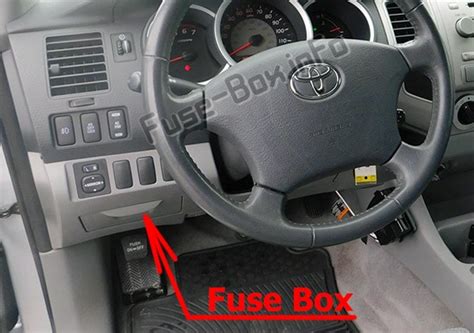 Fuse box location and diagrams: Toyota Tacoma (2005